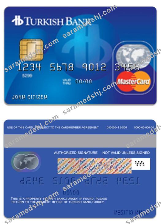 Turkey TurkishBank standard mastercard